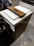 Lot of (2) Tables & (1) Old Storage Cabinet
