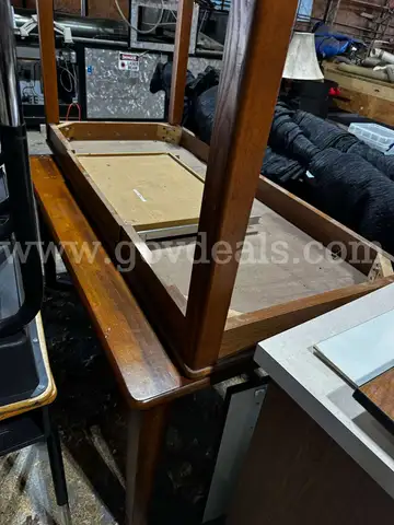 Lot of (2) Tables & (1) Old Storage Cabinet