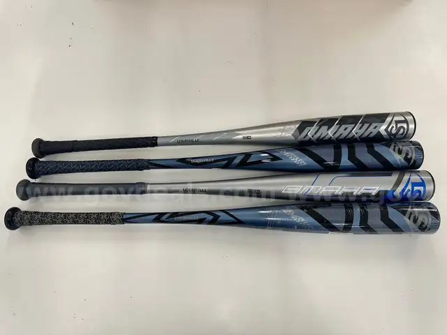 LOT OF 4 BATS- LOUISVILLE SLUGGER OMAHA- BBCOR- VARIOUS YEARS
