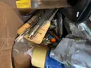 Lot of various tools saws screwdrifters drill bits magnet tools wrenches