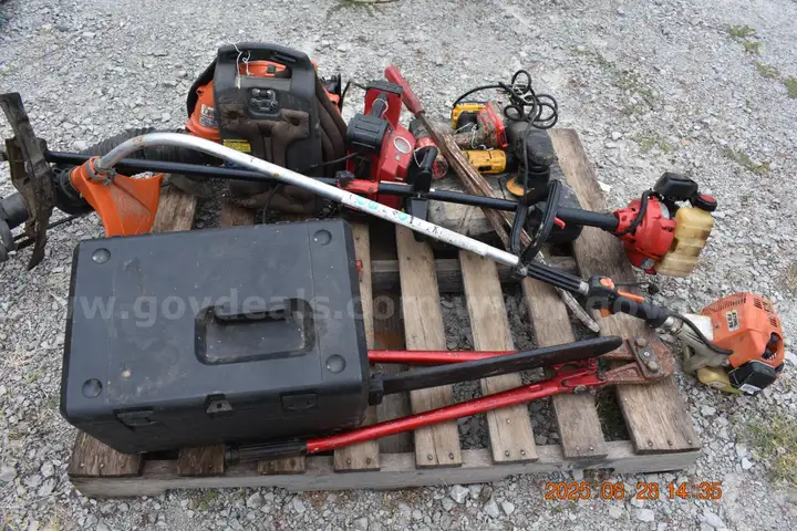 Pallet of unclaimed tools
