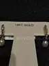 Diamond Fascination 14K Gold Diamond Accent Hoop Earrings W/ Freshwater Pearl