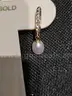 Diamond Fascination 14K Gold Diamond Accent Hoop Earrings W/ Freshwater Pearl