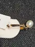 Diamond Fascination 14K Gold Diamond Accent Hoop Earrings W/ Freshwater Pearl