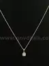 Women&#x27;s Silver chain Marked 925 with Diamond accented statement piece (18 in.)