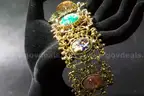 Vintage Selro Selini Style Bold Panel Bracelets &#x2013; Set of 2 &#x2013; Turquoise &#x26; Multicolor