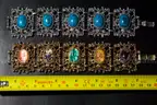 Vintage Selro Selini Style Bold Panel Bracelets &#x2013; Set of 2 &#x2013; Turquoise &#x26; Multicolor
