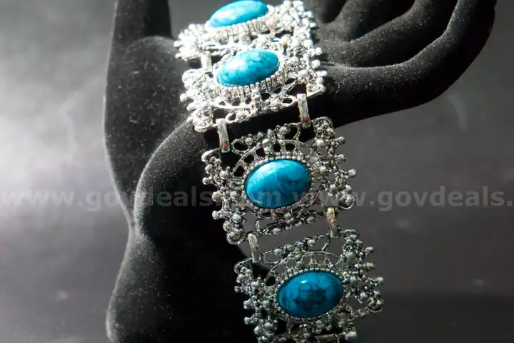 Vintage Selro Selini Style Bold Panel Bracelets &#x2013; Set of 2 &#x2013; Turquoise &#x26; Multicolor