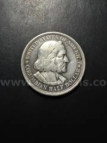 Genuine 1892 Columbian half dollar Coin, Contains 90% Silver