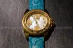 Invicta Angel 1117 Ladies Watch &#x2013; Mother of Pearl Dial &#x2013; Light Blue Leather Strap