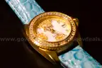 Invicta Angel 1117 Ladies Watch &#x2013; Mother of Pearl Dial &#x2013; Light Blue Leather Strap