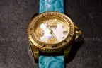 Invicta Angel 1117 Ladies Watch &#x2013; Mother of Pearl Dial &#x2013; Light Blue Leather Strap