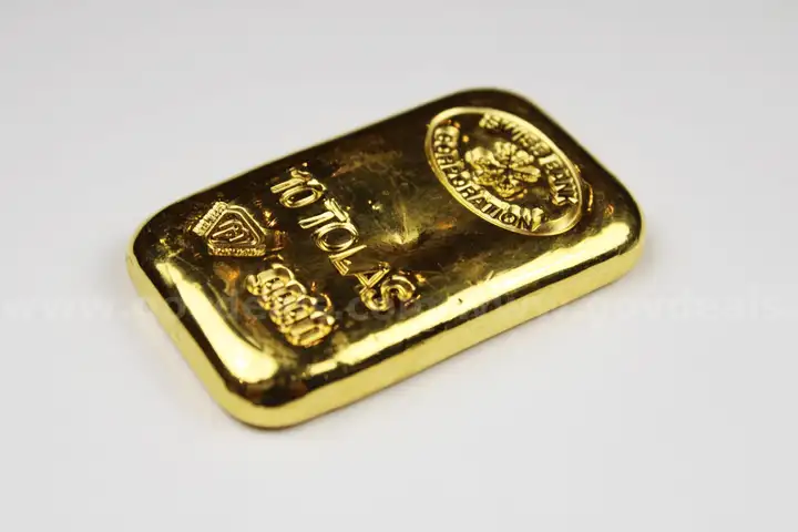 Swiss Bank 10 Tolas .999 Fine Gold Bar