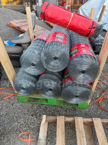 Pallet of new wire fencing