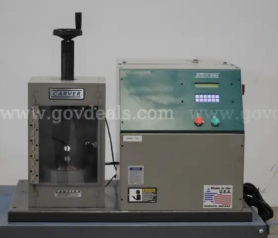 Carver AutoPellet Press - 25 Ton Force, 5 Diameter Platen, 13MM Die