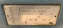 Used- Busch RA0160 Vacuum Pump.