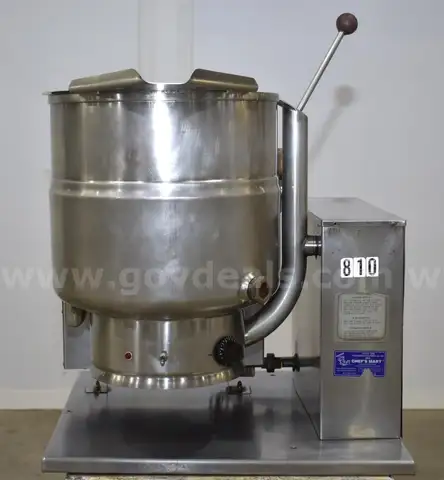 Used-Groen Kettle, Natural Gas Heated.  40 liter/ 10.6 Gallo