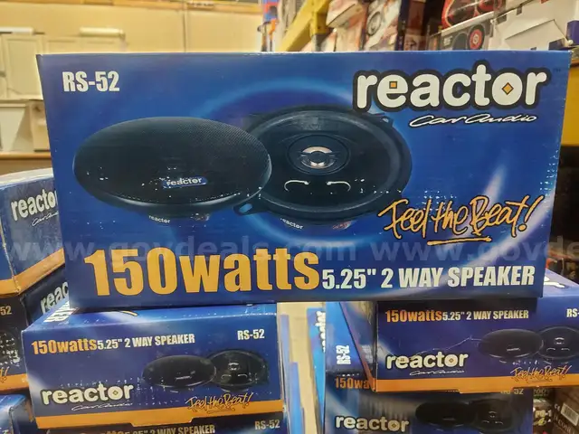 Lot of 39 Pairs of Car Speakers Reactor 5.25 inch 2 way speaker