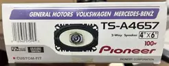 Pioneer TS-A4657 2-Way 4in. x 6in. Car Audio Speakers Pair 100 Watts 4x6&#x22;