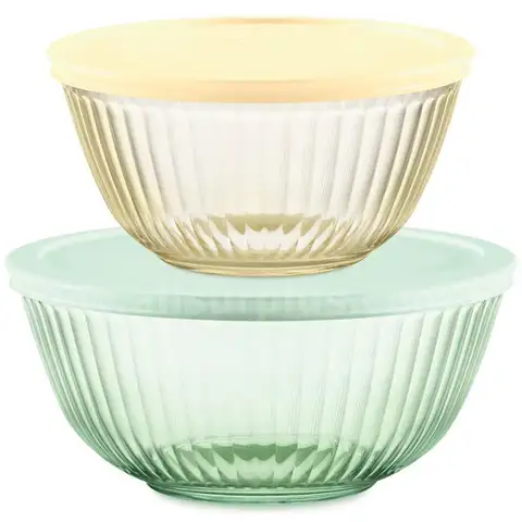 Pyrex Colors Tinted 6-PC Full Set Small/Medium/Large Glass