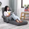 Floor Chair with ArmrestFoldable Floor Sofa 42-Position