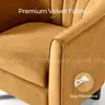LINSY Accent Chair with Ottoman Modern Barrel Chair Small