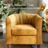 LINSY Accent Chair with Ottoman Modern Barrel Chair Small