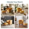 LINSY Accent Chair with Ottoman Modern Barrel Chair Small
