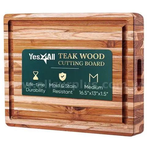 Yes4All Durable Teak Cutting Boards for Kitchen16.5&#x27;&#x27;L x