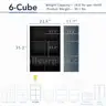 HOMES INSIDE OUT Apexa 6 Cube Storage Organizer Shelves