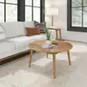 PlankBeam Mid Century Modern Coffee Table 36 Inch Wood