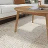 PlankBeam Mid Century Modern Coffee Table 36 Inch Wood