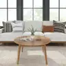 PlankBeam Mid Century Modern Coffee Table 36 Inch Wood