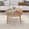 PlankBeam Mid Century Modern Coffee Table 36 Inch Wood