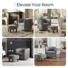 LINSY Swivel Accent Chair with Ottoman Small Velvet Barrel