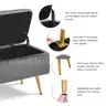 Yaheetech Ottoman with Storage Velvet Entryway Bench