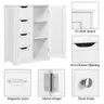 Yaheetech Large Bathroom Floor Cabinet with 4 Dawers