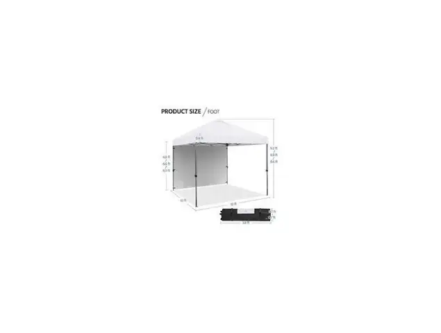 Yaheetech 10x10 Pop up Canopy Tent w/1 Sidewall Instant