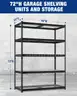 WORKPRO 5-Tier Heavy Duty Metal Shelving Unit, 72&#x22; x 48&#x22; x 24&#x22; Adjustable Storage Rack with 4000lbs Capacity