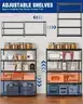 WORKPRO 5-Tier Heavy Duty Metal Shelving Unit, 72&#x22; x 48&#x22; x 24&#x22; Adjustable Storage Rack with 4000lbs Capacity