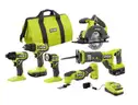 ONE 18-Volt Cordless 6-Tool Combo Kit with (2) Batteries 18-Volt Charger and Bag