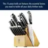 HENCKELS Premium Quality 15-Piece Knife Set with Block Razor-Sharp German Engineered Knife Informed by over 100 Years