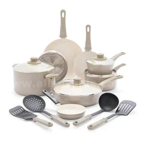 GreenLife 16 Piece Nonstick Cookware Set