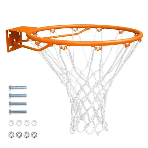 GoSports Universal Regulation 18 Inch Steel Basketball Rim-Use for Replacement or Garage Mount