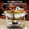 Chafing Dishes for Buffet 4 Pack 5QT Round Stainless Steel Chafing Dish Set