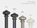 Ivilon Drapery Window Curtain Rod - Knob Design 1 Inch