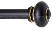 Ivilon Drapery Window Curtain Rod - Knob Design 1 Inch