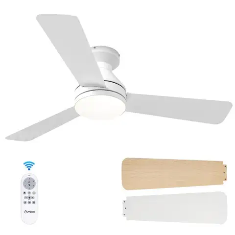 Amico 42 Inch Low Profile Ceiling Fans with Lights