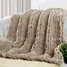 Carriediosa Chunky Knit Throw Blanket 60&#x22; X 80&#x22; Twin 100