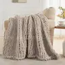 Carriediosa Chunky Knit Throw Blanket 60&#x22; X 80&#x22; Twin 100